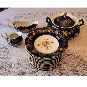 16 Pieces German Kobalt Cobalt Dinner Set Tableware